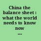 China the balance sheet : what the world needs to know now about the emerging superpower /