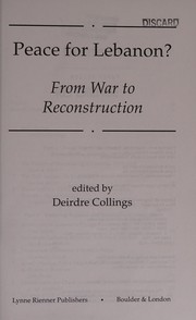 Peace for Lebanon? : from war to reconstruction /