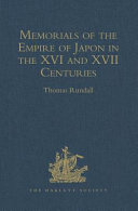 Memorials of the Empire of Japon in the XVI and XVII centuries