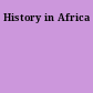 History in Africa