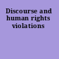 Discourse and human rights violations