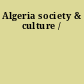 Algeria society & culture /