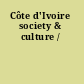 Côte d'Ivoire society & culture /