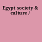 Egypt society & culture /