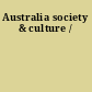 Australia society & culture /