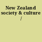 New Zealand society & culture /