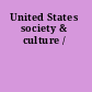 United States society & culture /
