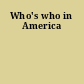 Who's who in America