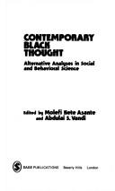 Contemporary Black thought : alternative analyses in social and behavioral science /