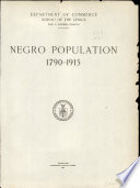 Negro population 1790-1915.