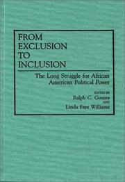 From exclusion to inclusion : the long struggle for African American political power /