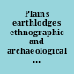 Plains earthlodges ethnographic and archaeological perspectives /