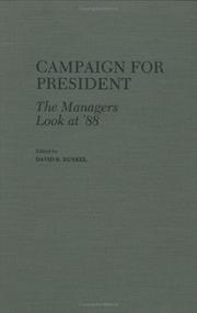 Campaign for president : the managers look at '88 /