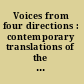 Voices from four directions : contemporary translations of the Native literatures of North America /