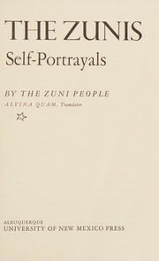 The Zunis; self-portrayals /