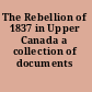 The Rebellion of 1837 in Upper Canada a collection of documents /