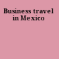 Business travel in Mexico