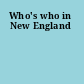 Who's who in New England