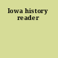 Iowa history reader