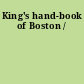 King's hand-book of Boston /