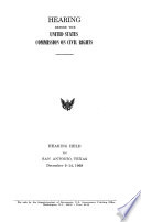 Hearing held in San Antonio, Texas, December 9-14, 1968.