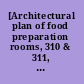 [Architectural plan of food preparation rooms, 310 & 311, Simmons College] /