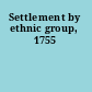 Settlement by ethnic group, 1755