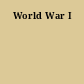 World War I