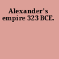 Alexander's empire 323 BCE.