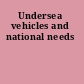 Undersea vehicles and national needs