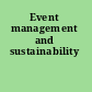 Event management and sustainability