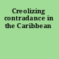 Creolizing contradance in the Caribbean