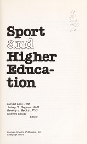 Sport and higher education /