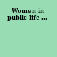 Women in public life ...