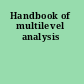 Handbook of multilevel analysis