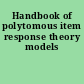 Handbook of polytomous item response theory models