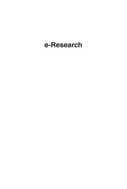 e-Research : transformation in scholarly practice /