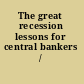 The great recession lessons for central bankers /