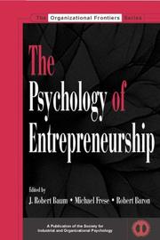 The psychology of entrepreneurship /