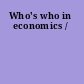 Who's who in economics /