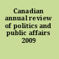 Canadian annual review of politics and public affairs 2009 /