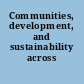 Communities, development, and sustainability across Canada