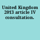 United Kingdom 2013 article IV consultation.