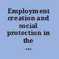 Employment creation and social protection in the Middle East and North Africa
