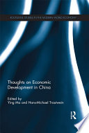 Thoughts on economic development in China