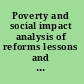 Poverty and social impact analysis of reforms lessons and examples from implementation /