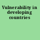 Vulnerability in developing countries