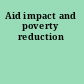 Aid impact and poverty reduction