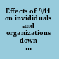 Effects of 9/11 on invididuals and organizations down but not out /