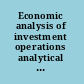 Economic analysis of investment operations analytical tools and practical applications /